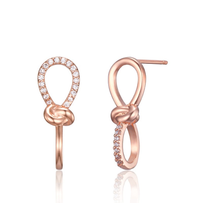 ELLE Jewelry 14K GF Cubic Point Knot Earrings ELGPEE567