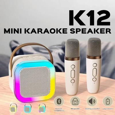 K12 Bluetooth-колонка Портативная Домашняя Милая Караоке Мини Беспроводное Аудио с Микрофоном K Песня Семейная Поющая Машина
