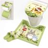 My Neighbor Totoro Friends Washing Toilet Seat Lid Cover Toilet Mat Slippers Paper Holder Cover 4 Piece Set Green