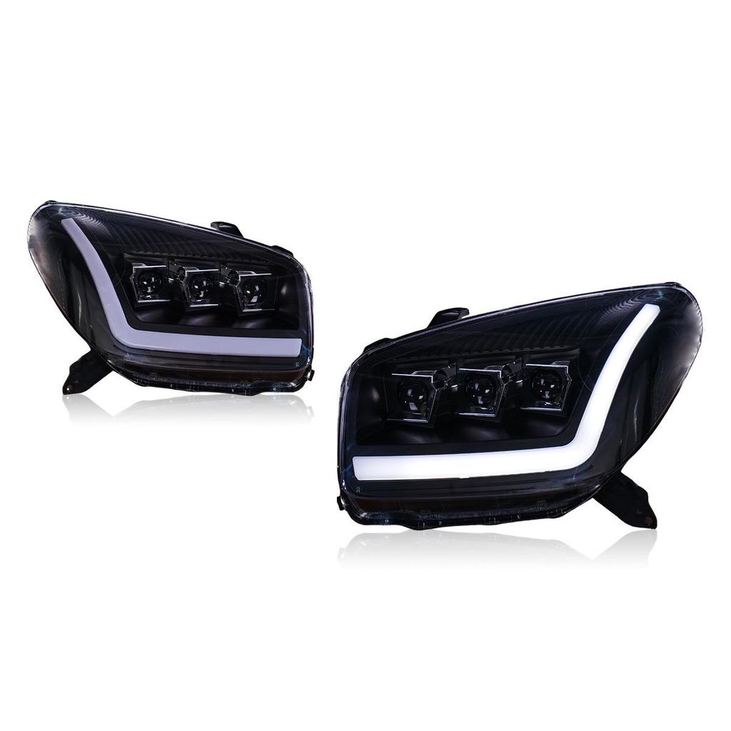 Светодиодная сборка фар с трехглазым проектором и динамическими поворотниками для Toyota RAV4 03-04