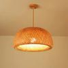 Handmade Wicker Hanging Lamps Rattan Pendant Light Bamboo Weaving Lamp Pendant Light Outdoor Pendant Lighting Hanging