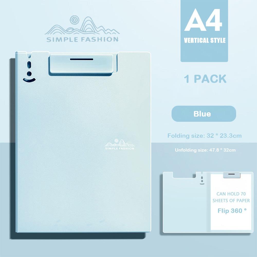 with Metal clip A4 File Folder Dual-use Writing Pad Fashion Test Paper Storage Organizer Office