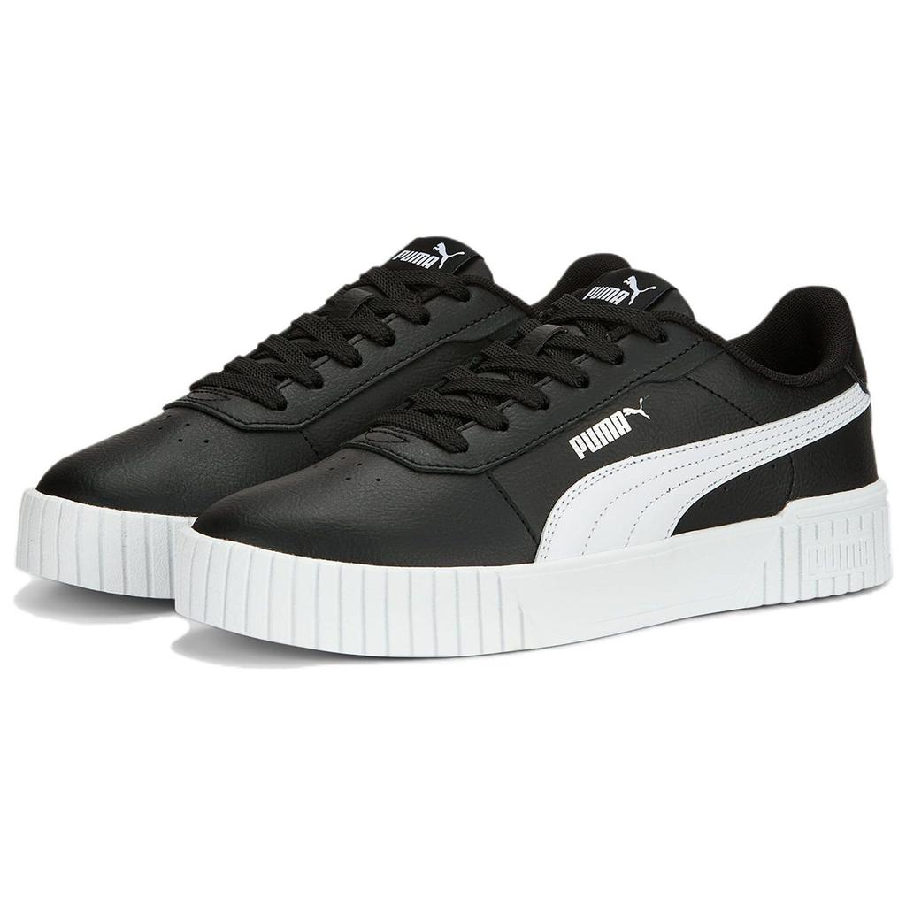Puma Carina 2.0 Leather Low-Top Sneakers Women Sneakers Black White 385849-10