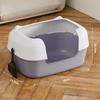 Cat Litter Box Cleaning Basin Portable Removable High Sided Anti Splashing Toilet for Indoor