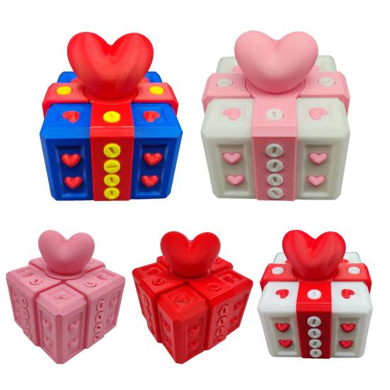 Раздражающая подарочная коробка Yousheng, 3D-печатная подарочная коробка с винтами, головоломка в виде сердца для розыгрыша на День святого Валентина, праздничный подарок на день рождения