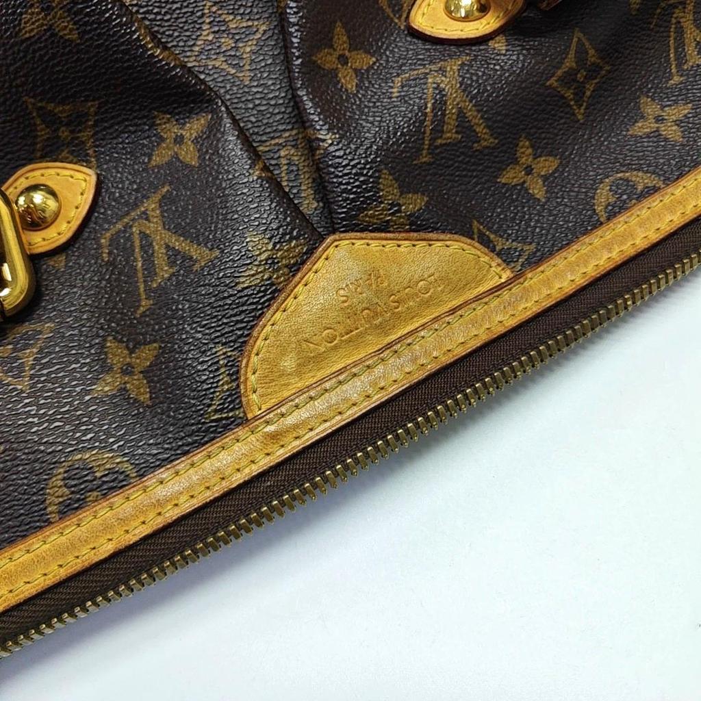 [Pre-Owned] Palermo Large Brown Coated Canvas Monogram Shoulder Bag - Fair #14VABP3