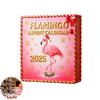 2025 Flamingo Advent Calendar with Acrylic Calendar 24 Days Countdown Flamingo Ornaments Pink Tropical