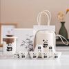 ZZ Panda Cultural Mutton Fat Jade Porcelain Travel Tea Set