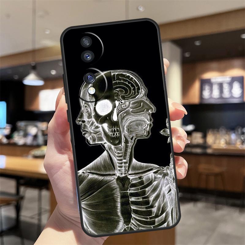 Medical Skeleton Anatomy Case For Honor Magic 8 6 7 Pro Honor 400 200 70 90 Lite X8b X8c X9a X9b X9c X9d Win RT Cover