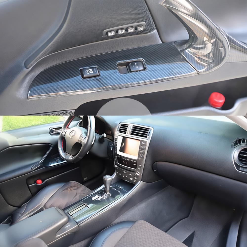 Для Lexus IS250 IS300 2006 2011 RHD Салонная наклейка из углеродного волокна Панель декора console dashboard Модификация Стайлинг Отделка