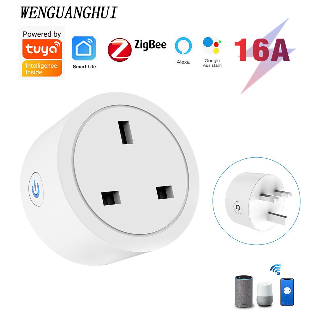 Умная британская розетка Zigbee: Прямое подключение к Alexa 16A со статистикой энергопотребления