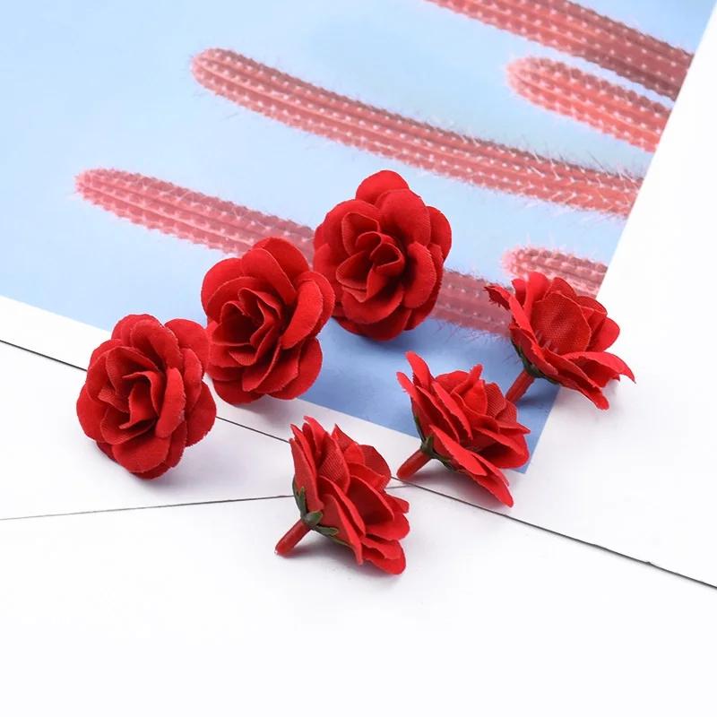 10/30 шт. Оптовая продажа Искусственные цветы Мишки из роз Рождественское украшение для дома Комнаты Свадебный венок Декоративный Распродажа для невесты