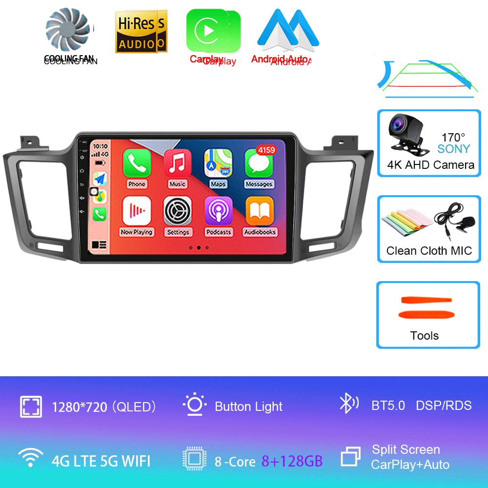 Android 14 Автомобильное радио для Toyota RAV4 RAV 4 2013 - 2017 Мультимедийный видеоплеер 4G Carplay GPS Стерео Головное устройство Авто