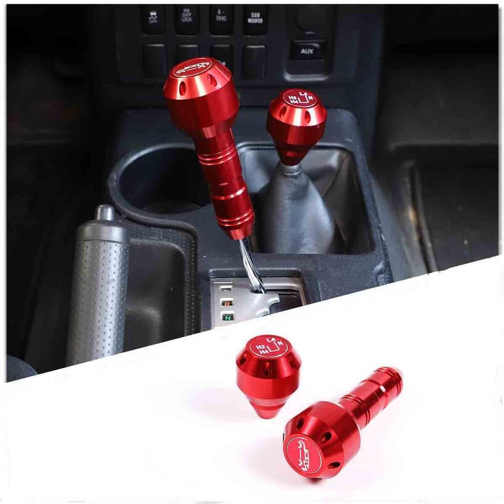 DIYUCAR Car Gear Stick Shift Lever Knob, Gear Stick Shifter Head, Aluminum Alloy (Red) for Toyota FJ Cruiser 2007-2021