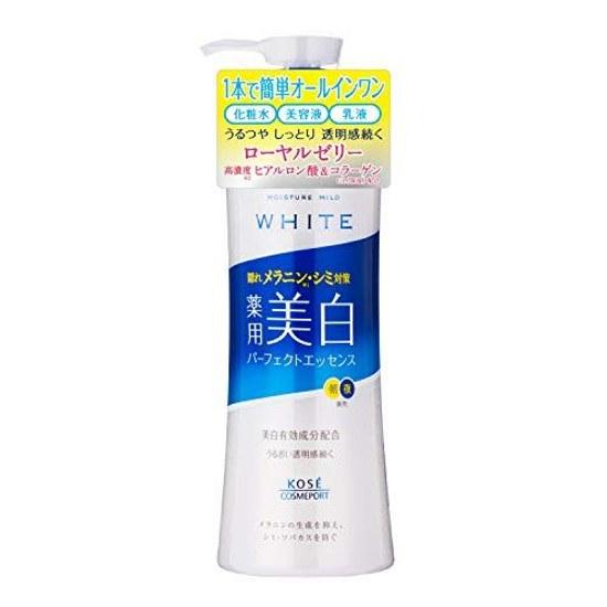 Лекарственное средство Увлажняющее Мягкое Белое KOSE Perfect Essence Всё-в-одном 230 мл + 1 Пластырь от черных точек в комплекте