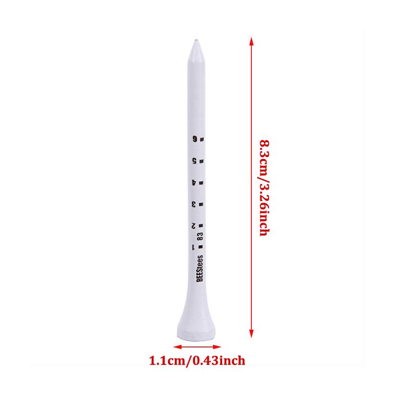 50 шт. Профессиональные гольф-ти 83 мм Белые гольф-ти из дерева Шкала Гольф-ти