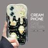 Cute Cartoon Pattern Cream Texture Casing Wavy Edge Soft Silicone Cover Phone Case for OPPO Reno Realme