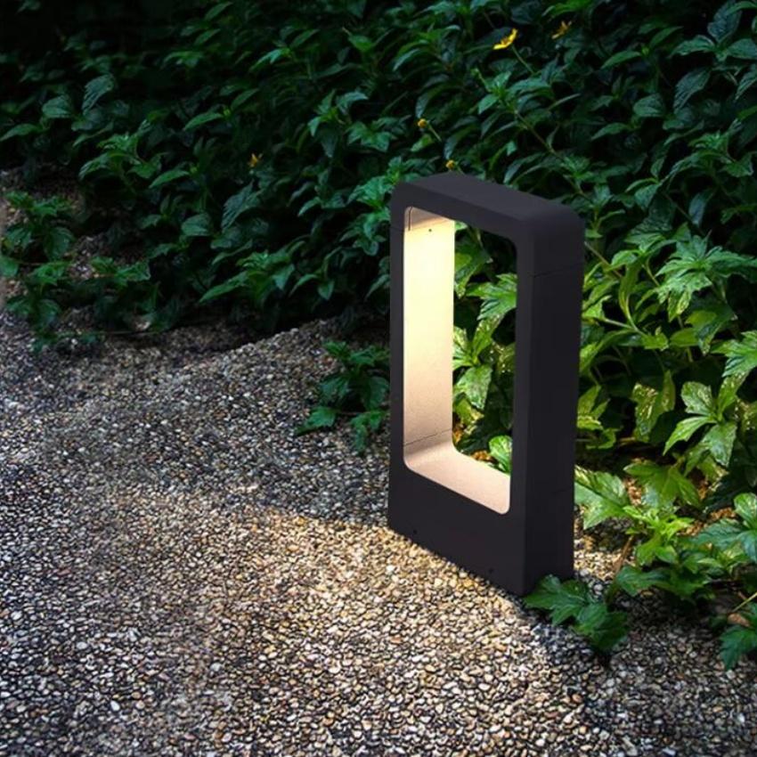 Светодиодные садовые светильники, газонная лампа IP65, водонепроницаемая, современная, алюминиевая, столбчатая, для наружного использования, для двора, виллы, ландшафта, газона, лампы-столбики