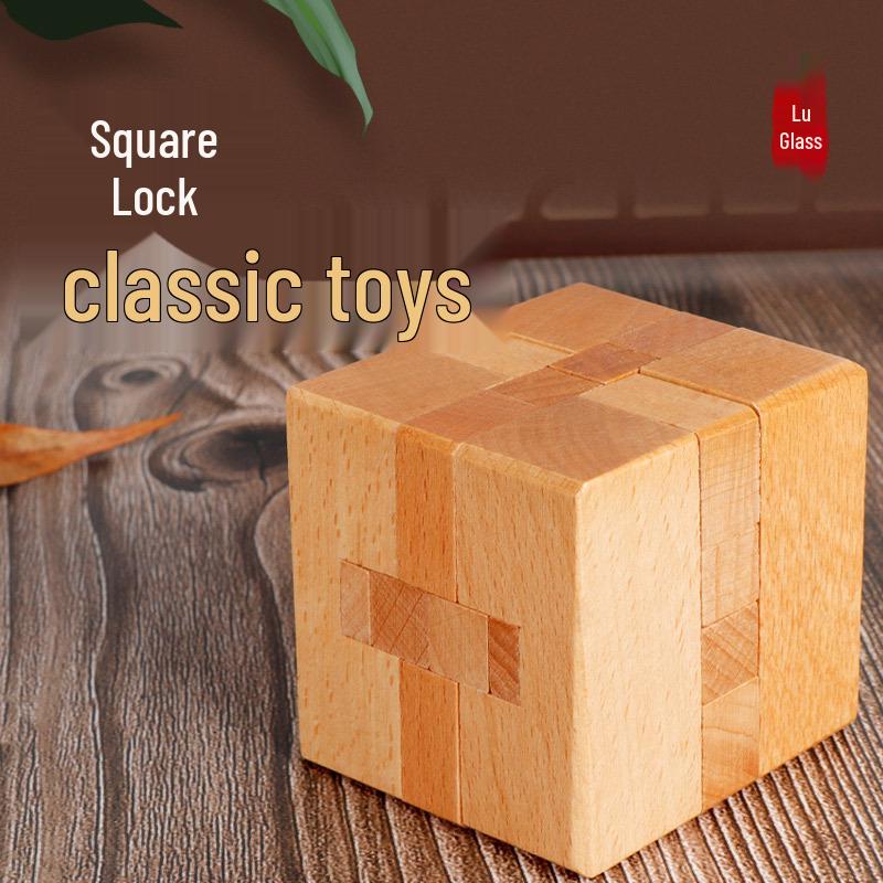 Kids' Educational Luban Lock IQ Puzzle Set: Assembly Toy for Stress Relief