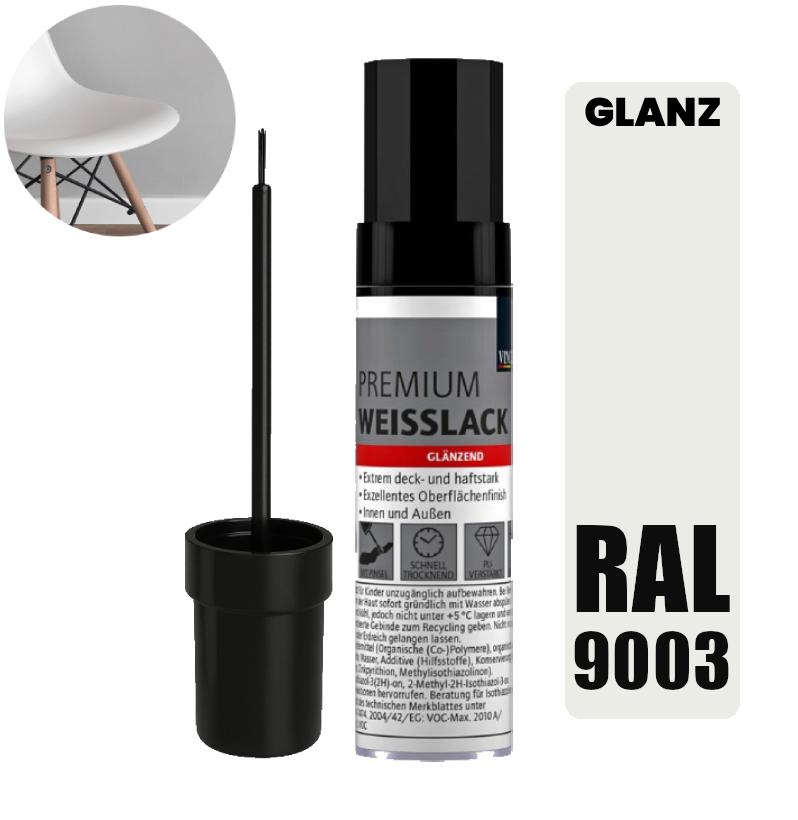Touch-up varnish with brush 12ml Furniture Touch-up RAL 9003 Gloss White