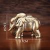 Solid Brass Ruyi Elephant Ornament, Solid Elephant Paperweight, Ruler, Desktop Ornament.