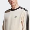 Adidas Оригинальный трилистник в стиле ретро, ​​трехполосный свитшот с круглым вырезом, мужские топы, белый цвет HA9309