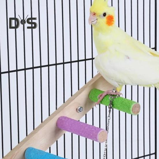 Лестница для попугаев из дерева 4/6/8 ступеней Nature Birds Climbing Лестница для игр с попугаями Подставка для упражнений Жердочка для клеток с птицами Аксессуары для волнистых попугаев Пионовые попугаи