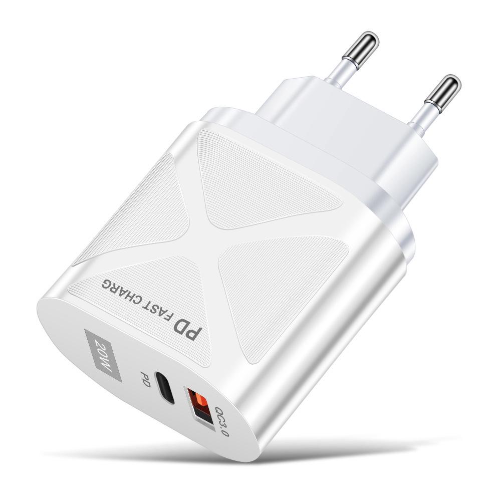 USB-адаптер для путешествий 5В/9В/12В с PD20W и QC3.0 Быстрая зарядка - Стандарт США/ЕС/Великобритании