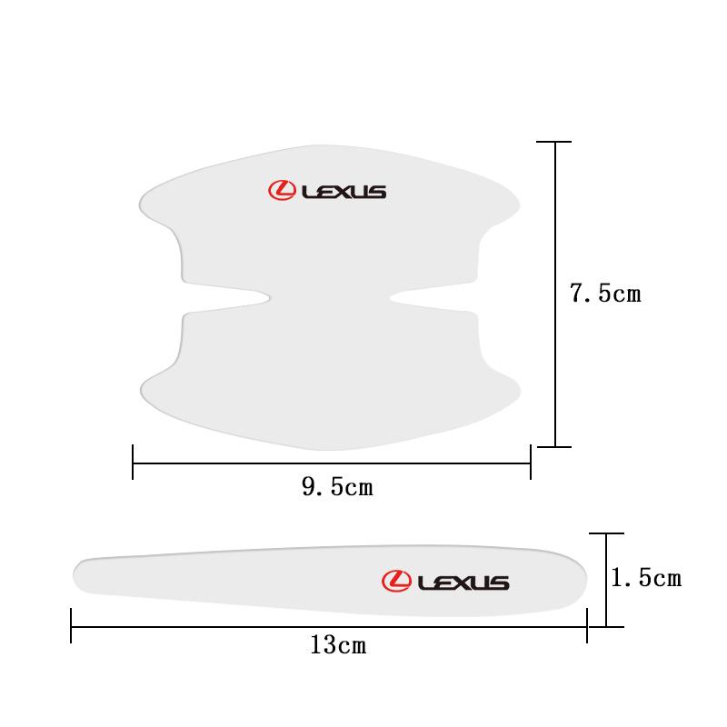 GJEE1 TPU Car Transparent Door Bowl Handle Protective Film Sticker For Lexus F SPORT LBX NX RX 350h 450h ES UX 300e GS GX IS LS LX CT