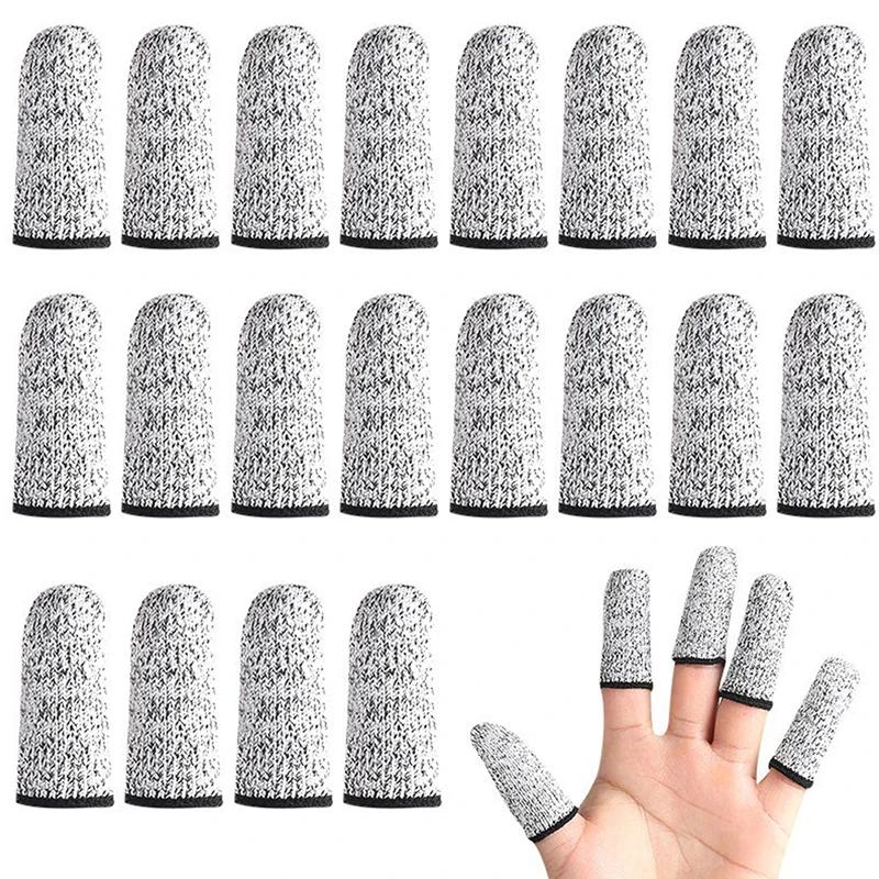 10pcs Cut Resistant Finger Cots Protector Finger Sleeve Protectors Reusable Fingertip Covers for Kitchen Work Sculpture Garden