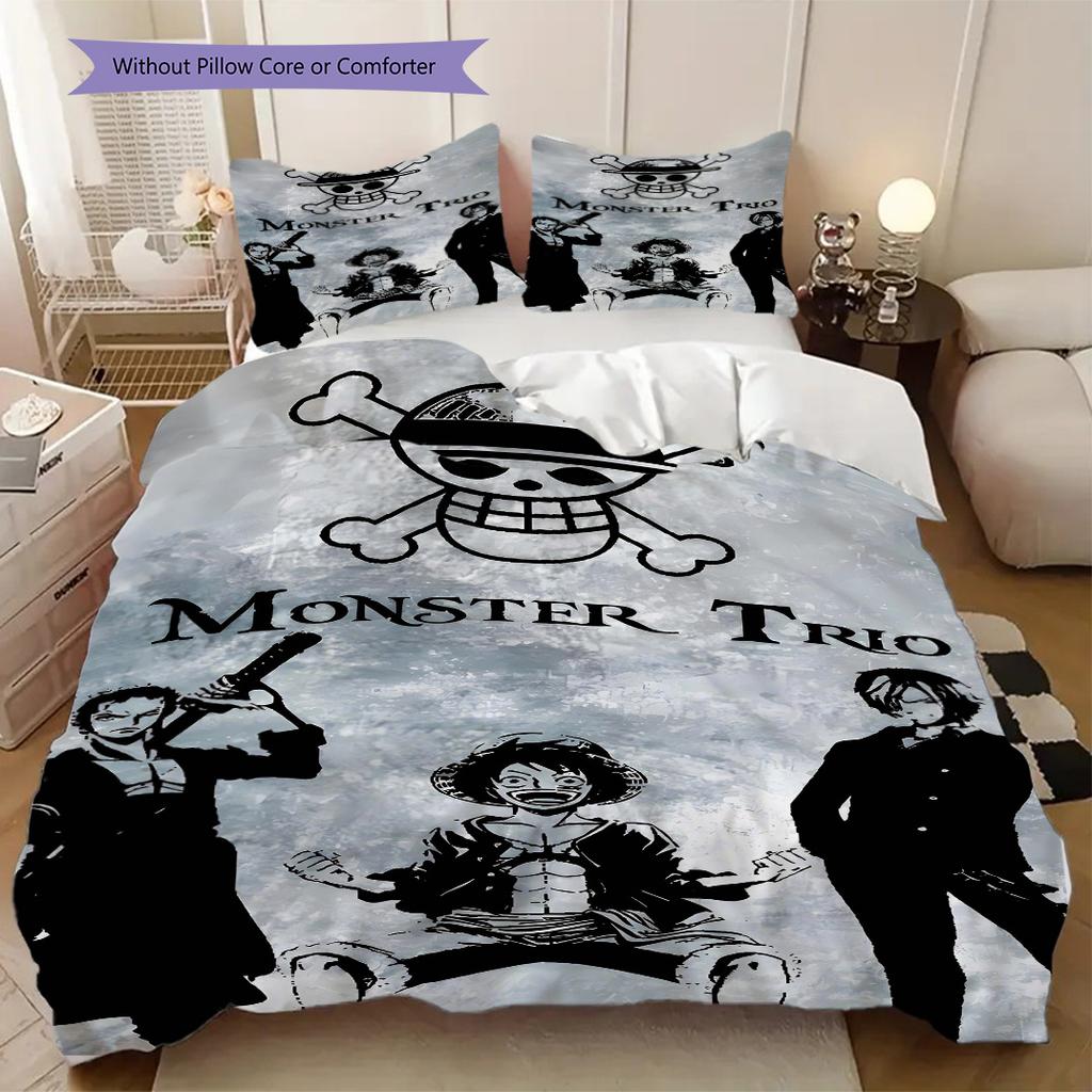 One Piece Anime Soft and Comfortable Duvet Cover, Children's Bedding Set Gift, Various Sizes Available LXR169