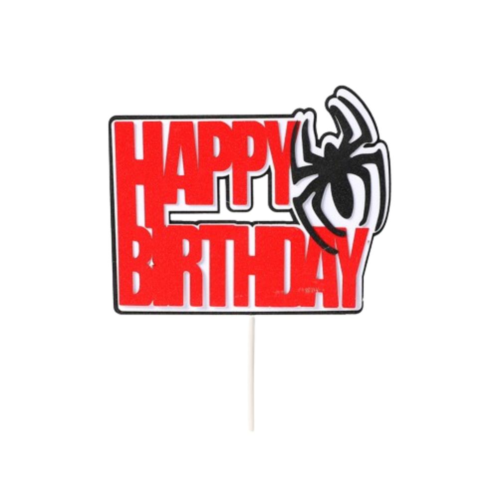 Spider Spider Web Cake Toppers Paper Happy Birthday Decoration Home Decoration