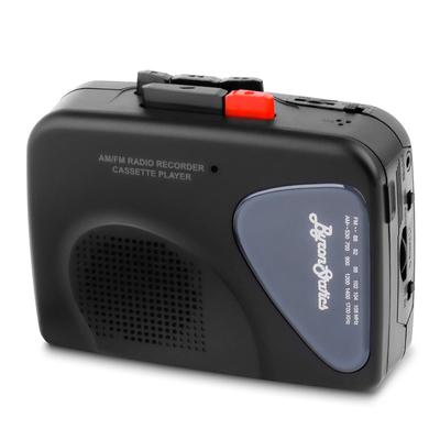 ByronStatics Портативный кассетный плеер, Внешний ручной VAS, Питание от USB/2 батареек AA, Плеер для наушников, Рекордер, FM/AM радио, Walkman, Плеер, Встроенный