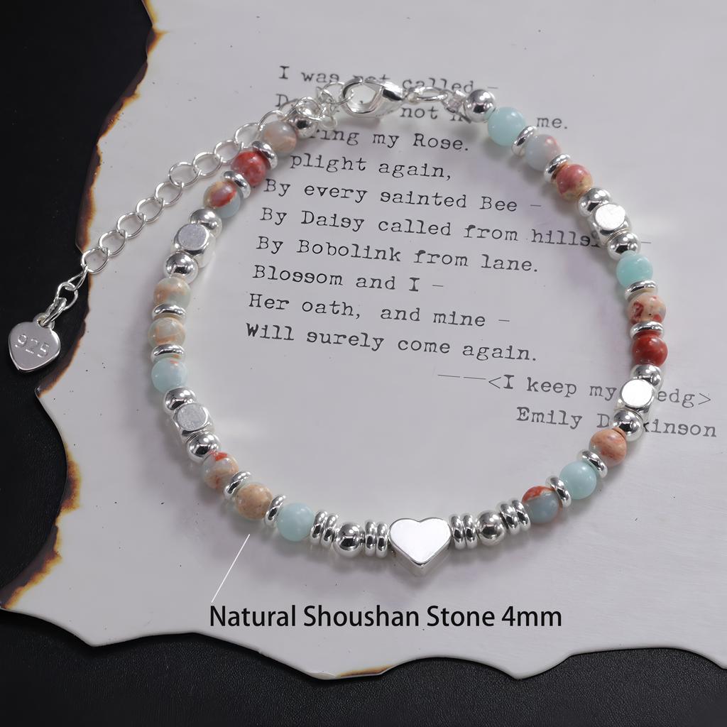 VENTFILLE 925 Sterling Silver Star Bracelet Fashion Korean Five-pointed Star Crystal Double Bracelet