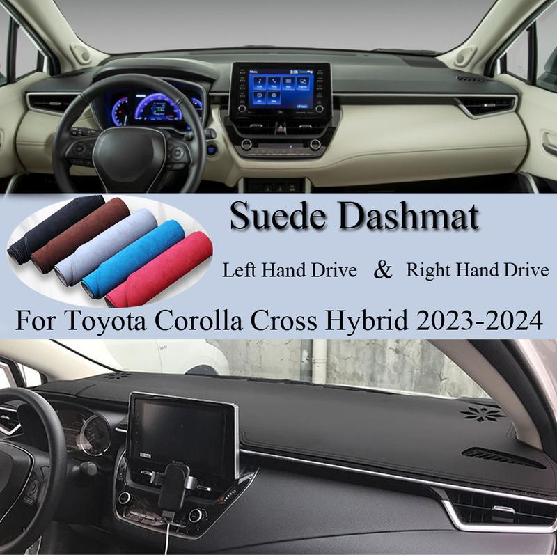 Для Toyota Corolla Cross Hybrid 2024 Кожаная замша Коврик на приборную панель Чехол на панель приборов Козырек от солнца Коврик на приборную панель Ковер Аксессуары для автомобиля