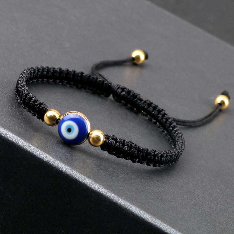 Модный браслет Lucky Red String Evil Eye, толстая золотая веревка, ручная работа, регулируемый, украшения для дружбы, браслет Hamsa для женщин и мужчин