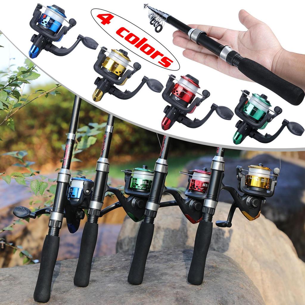 SOUGAYILANG Spinning Fishing Rod Reel Set Carbon Fiber Pole with Spinning Fishing Wheel for Freshwater Saltwater Fishing