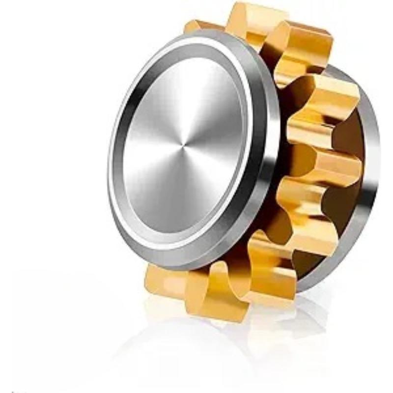 Copper Gear Metal Spinner Toy Small Fidget Toy Solid Metal Brass Gear Mini Steel Bearing for Adults Copper Gear Design Boredom Killing Time Toys