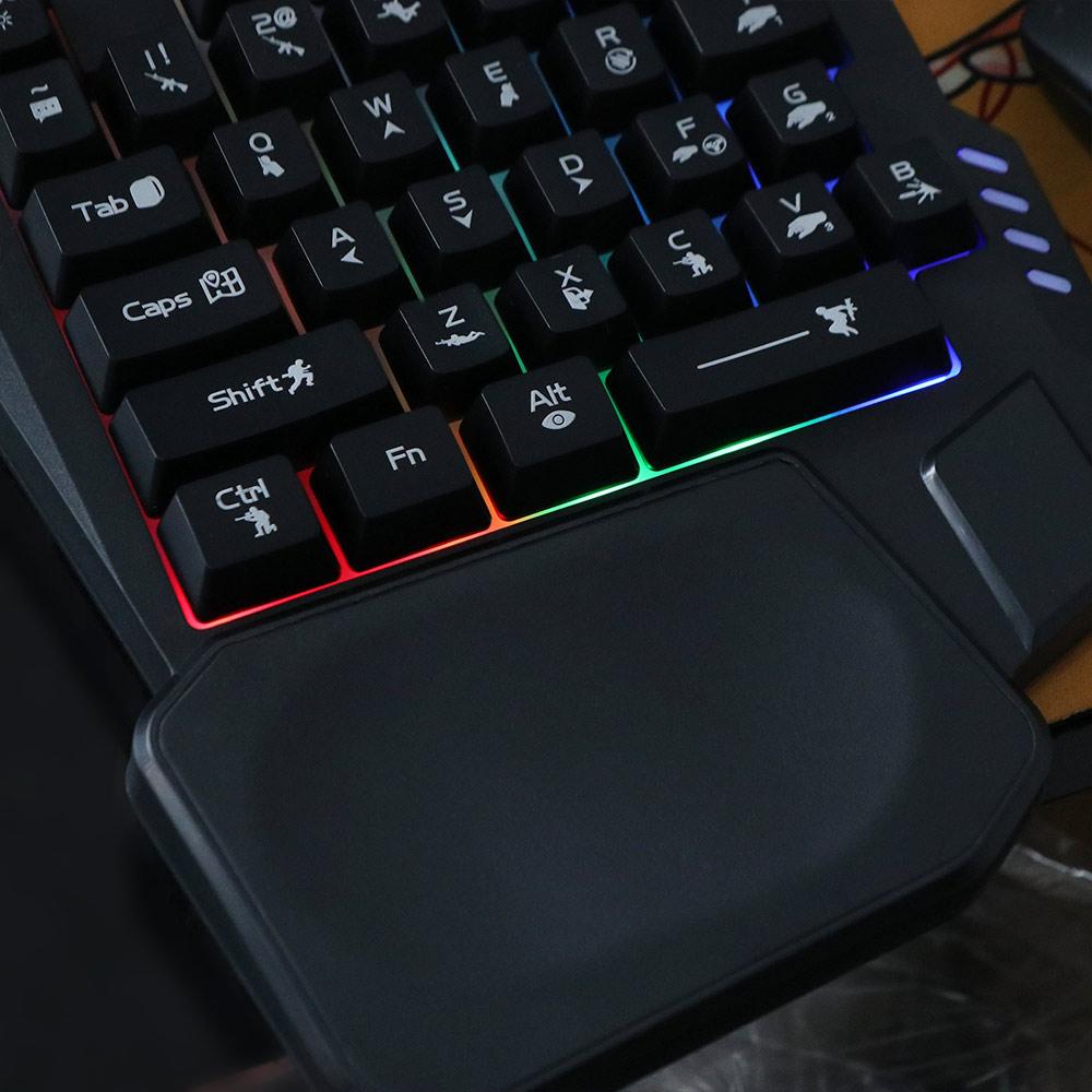 USB Single Hand Keyboard Luminous Gaming Mechanical Keyboard One Handedly Keyboard Desktop PC