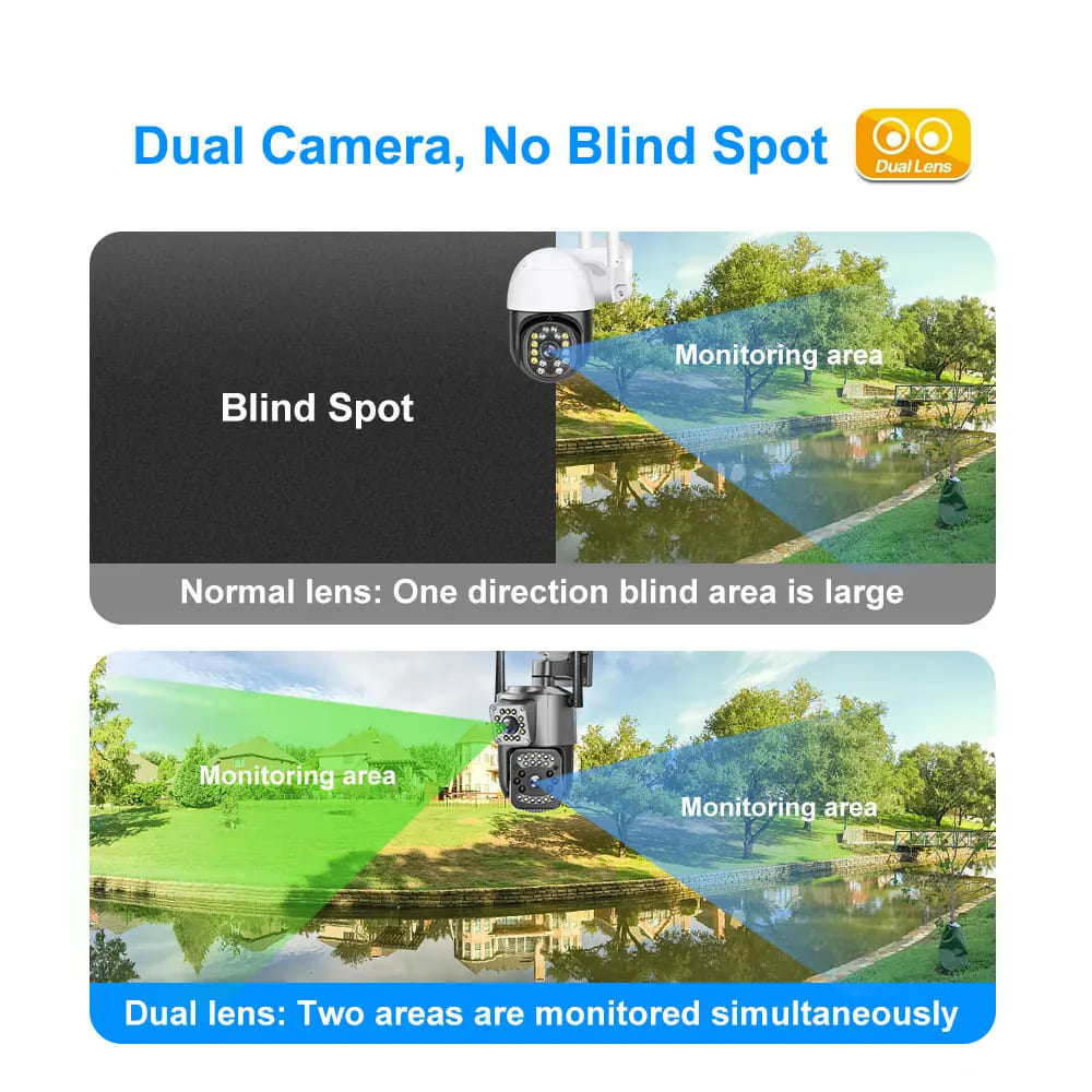 V380 Pro 4K 8MP WiFi IP-камера с функцией обнаружения людей на основе искусственного интеллекта, ночным видением и 10-кратным PTZ-зумом