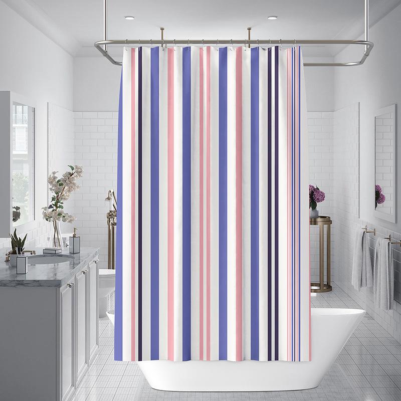 Bathroom Thickened Waterproof Curtain Mildew Proof Shower Curtain Shower Partition Curtain Shower Curtain Bathroom Curtain Free Perforation
