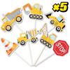 Construction Cupcake Toppers Picks Dump Truck Excavator Tractor Cake Toppers for Kids Birthday Baby Shower Party Decorations
