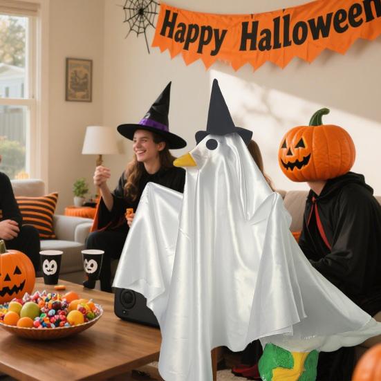 Хэллоуинский наряд для крыльца для 23-дюймовой статуи гуся, жуткий костюм гуся-призрака