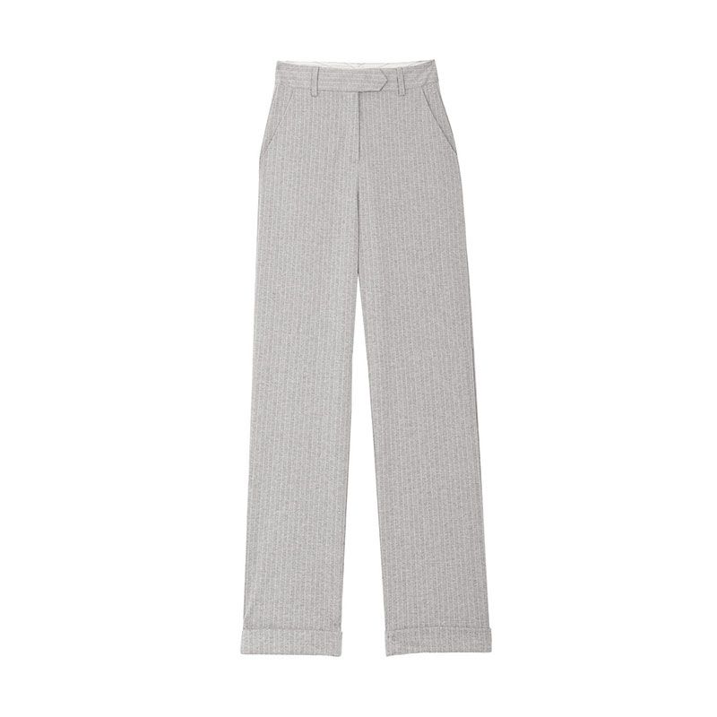 Женские серые полосатые брюки Cadel LA PETITE ETOILE