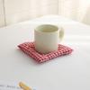 1 шт. подставка под приборы самодельные подставки под стол декор в клетку квадратная чашка кухонные принадлежности 15x15 см изоляционный коврик