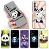 Чехол для телефона с милым рисунком панды для Xiaomi Redmi Note 11 10 9 8 Pro 11T 5G 10T 10S 9S 9T 9i 9C 9A 8T, мягкий черный чехол из ТПУ