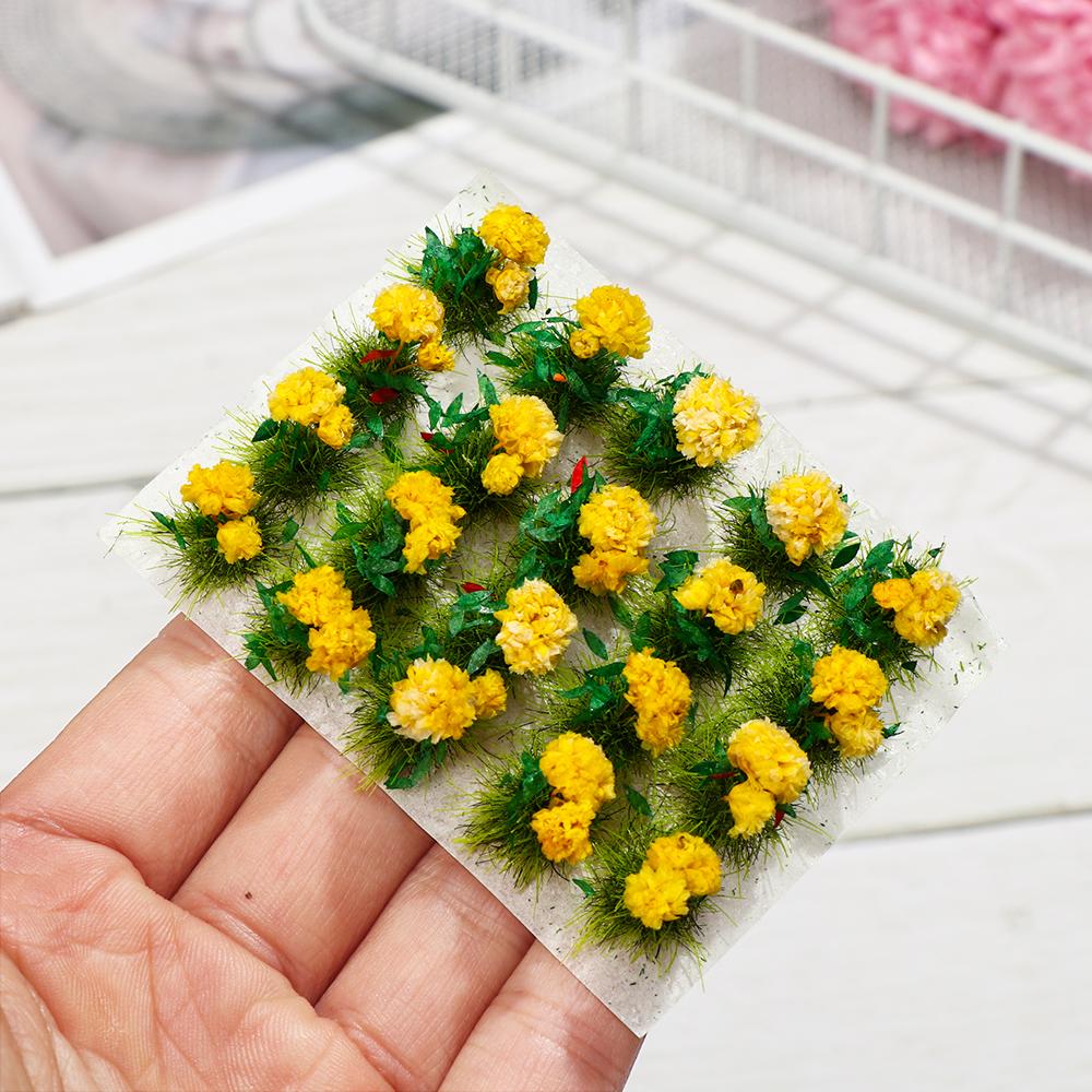 Miniature Flower Cluster Static Grass Tufts Micro Landscape Scene Model Sand Table Layout Garden Wargame Material Accessories