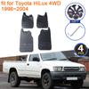 Крылья для Toyota HiLux 4WD 1998 ~ 2005, аксессуары 1999, 2000, 2001, 2002, 2003, 2004, брызговики, брызговики, передние и задние