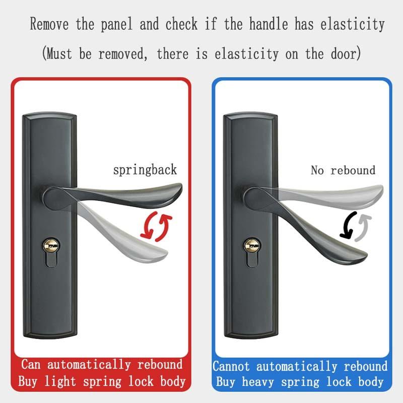 Stainless Steel Lock Body Lock Core Indoor Bedroom Lock Tongue Lock Universal Type Room Household Silent Wooden Door Lock