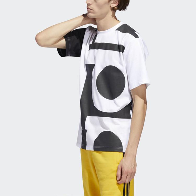 adidas Футболка Originals Big Adi с принтом трилистника, мужские топы, белая DY6653
